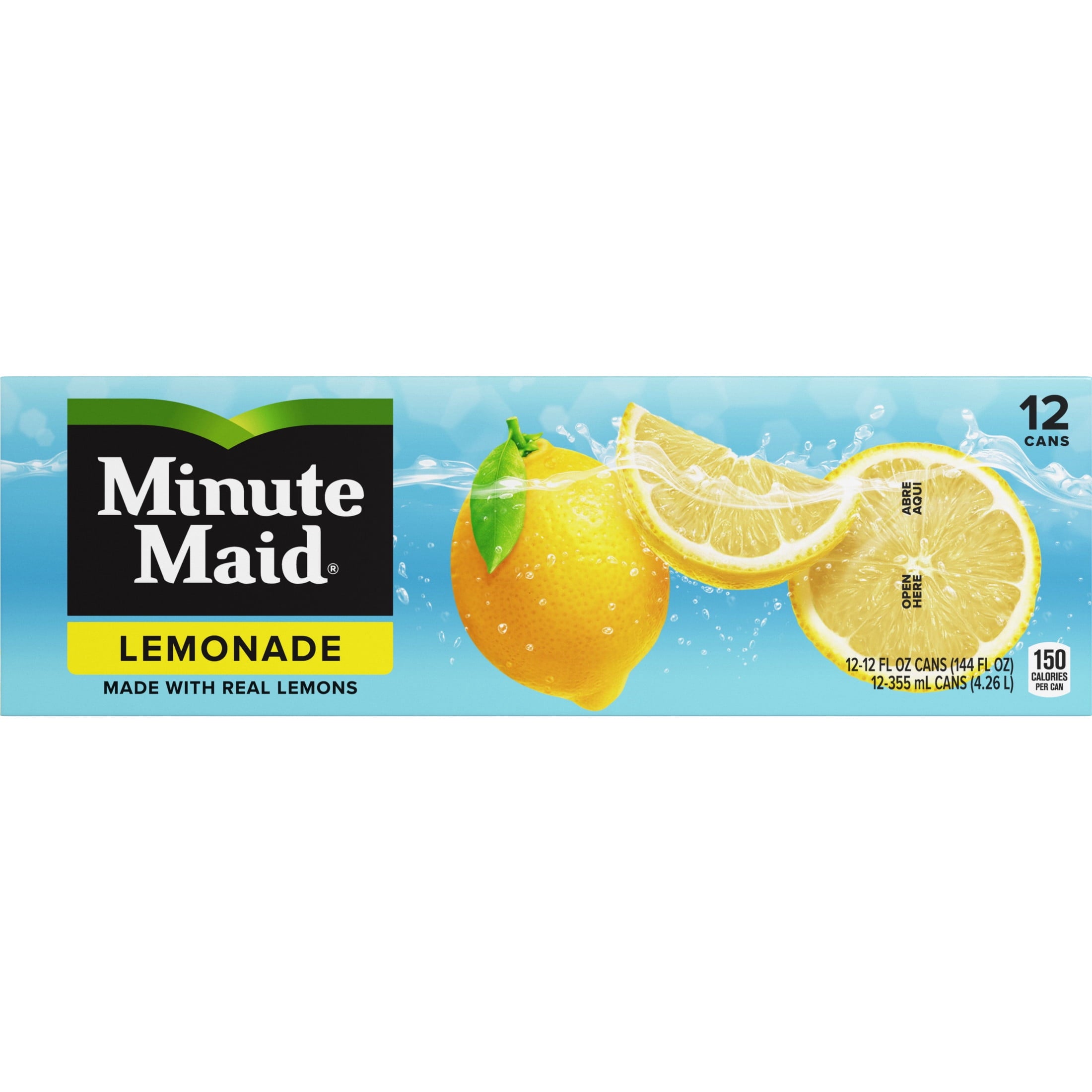 Minute Maid Lemonade Fridge Pack Cans 12 fl oz 12 Pack