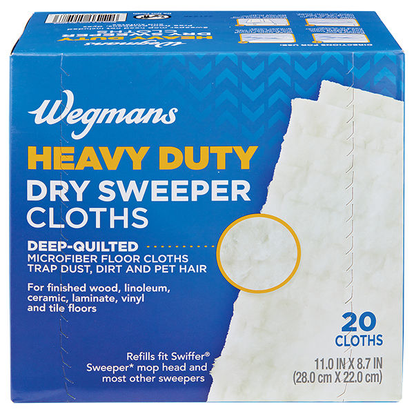 Wegmans Heavy Duty Dry Sweeper Cloths 20 Count