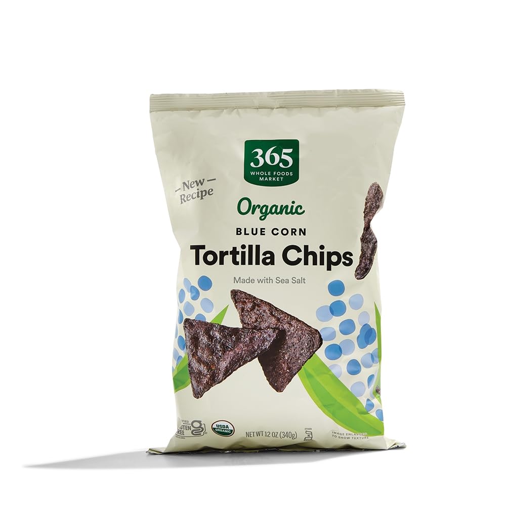 Organic Blue Corn Tortilla Chips 12 Oz 1 Count 365 By Whole Foods Market