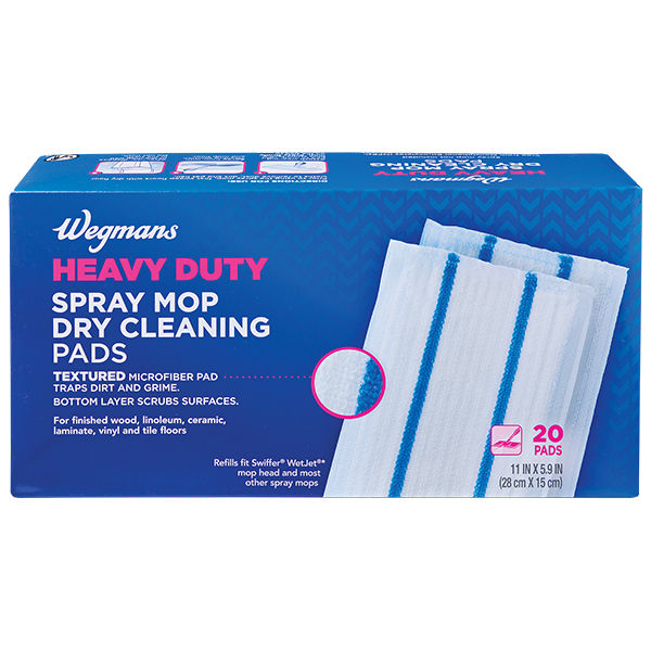 Wegmans Heavy Duty Spray Mop Cleaning Pads 20 Count