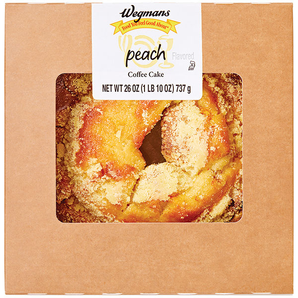 Wegmans Peach Flavored Coffee Cake 12 oz