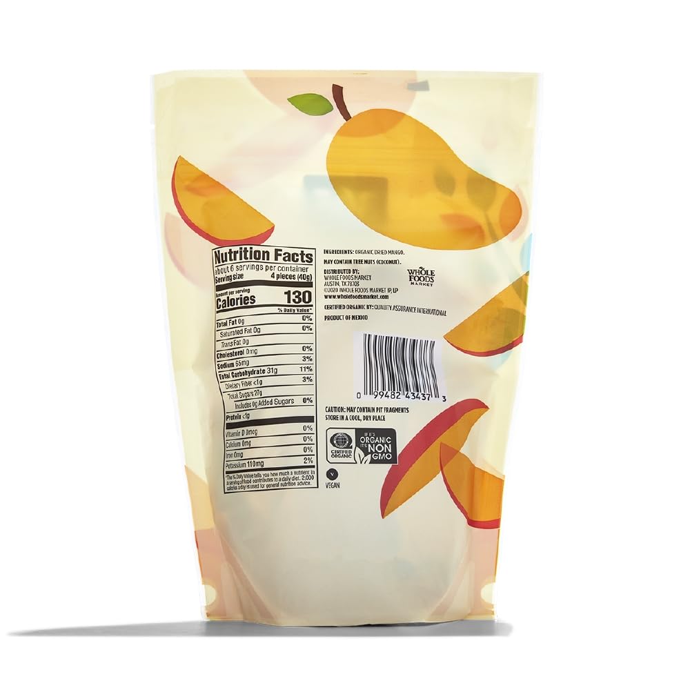 Organic Dried Mango 8 Oz 1 Count 365 By Whole Foods Market
