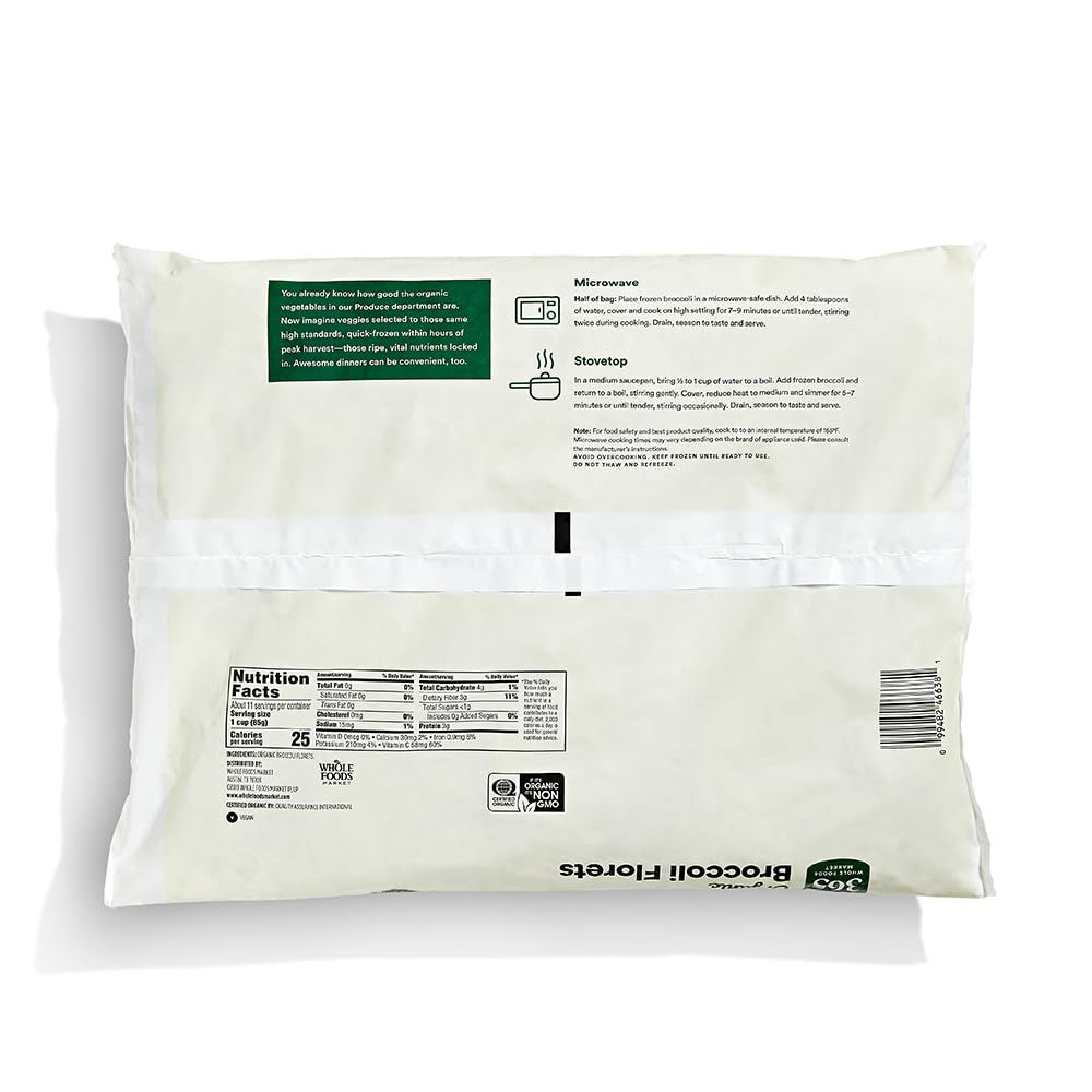 Organic Broccoli Florets 32 Oz 365 By Whole Foods Market