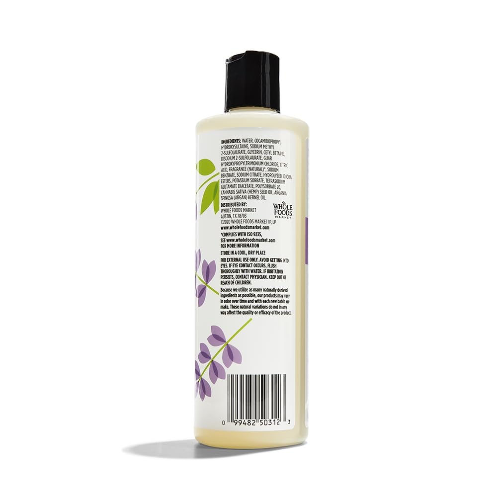 Moisture & Shine Shampoo With Hemp Seed & Argan Oil Lavender 16 Fl Oz 365 By Whole Foods Market