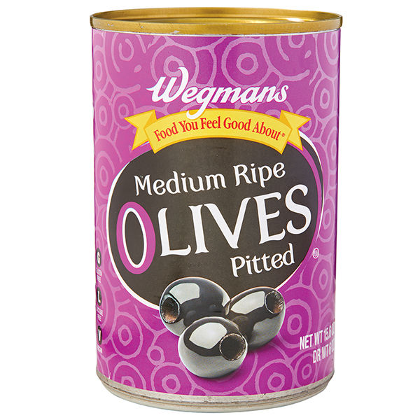 Wegmans Medium Ripe Pitted Black Olives 6 Oz