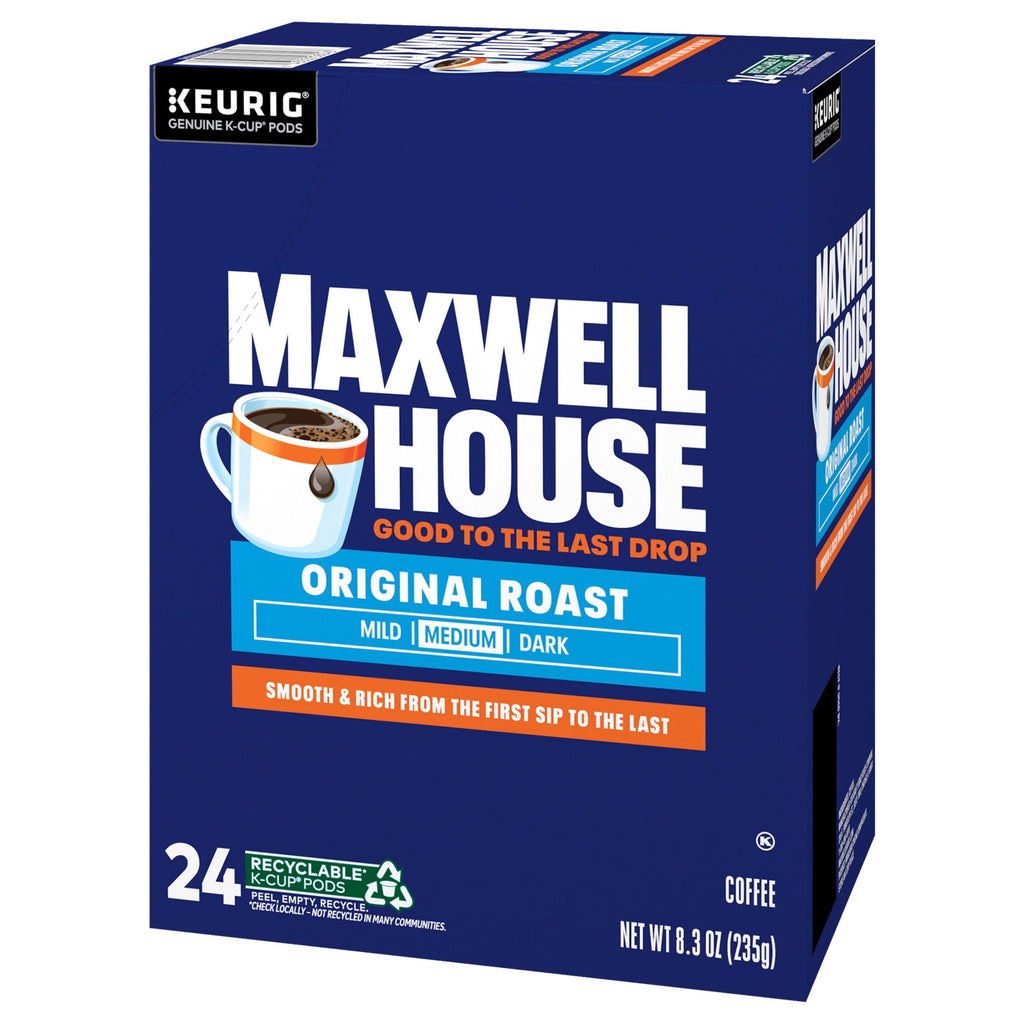 Maxwell House Original Roast Medium Roast K-Cup Coffee Pods 24 Count Box