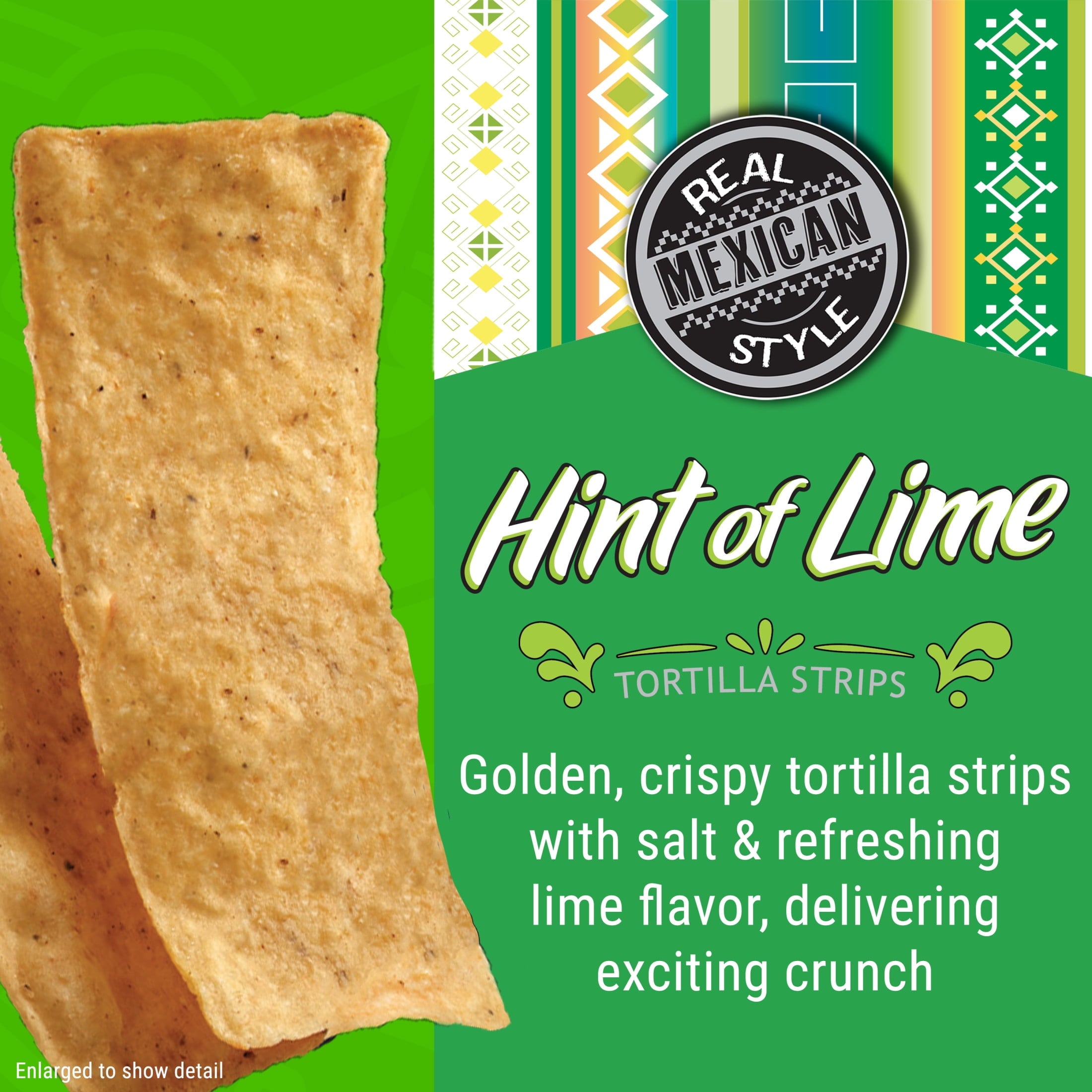 Mi Tierra Hint of Lime Tortilla Chip Strips 9.9 Oz Barcel