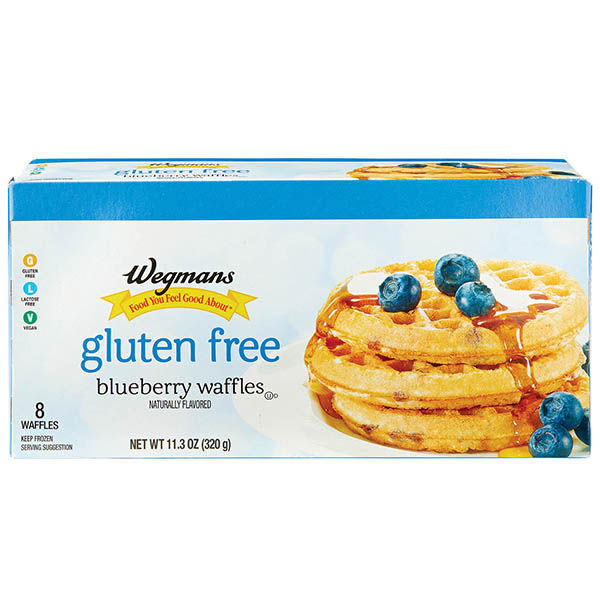 Wegmans Gluten Free Frozen Blueberry Waffles 8 Ct