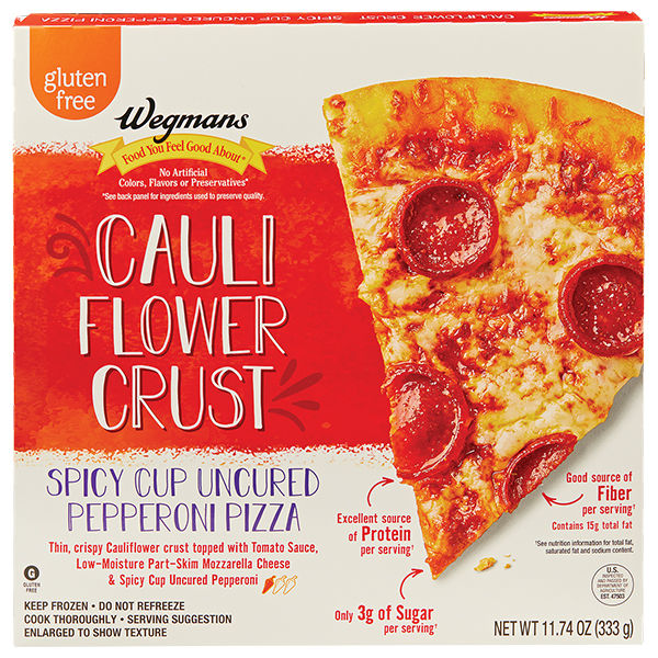 Wegmans Cauliflower Crust Spicy Cup Uncured Pepperoni Pizza 11.74 oz