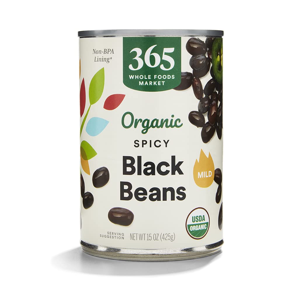 Organic Spicy Black Beans 15 Oz 365 By Whole Foods Market