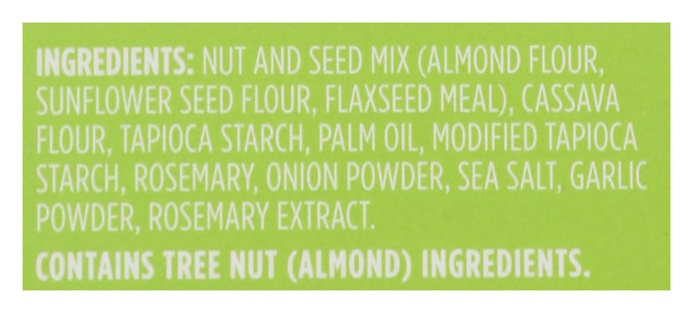 Rosemary Sea Salt Almond Flour Crackers 5 Oz 365 By Whole Foods Market