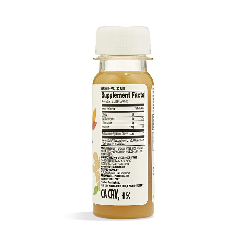 Organic Gut Health Perishable Shot 2 FZ 365 By Whole Foods Market