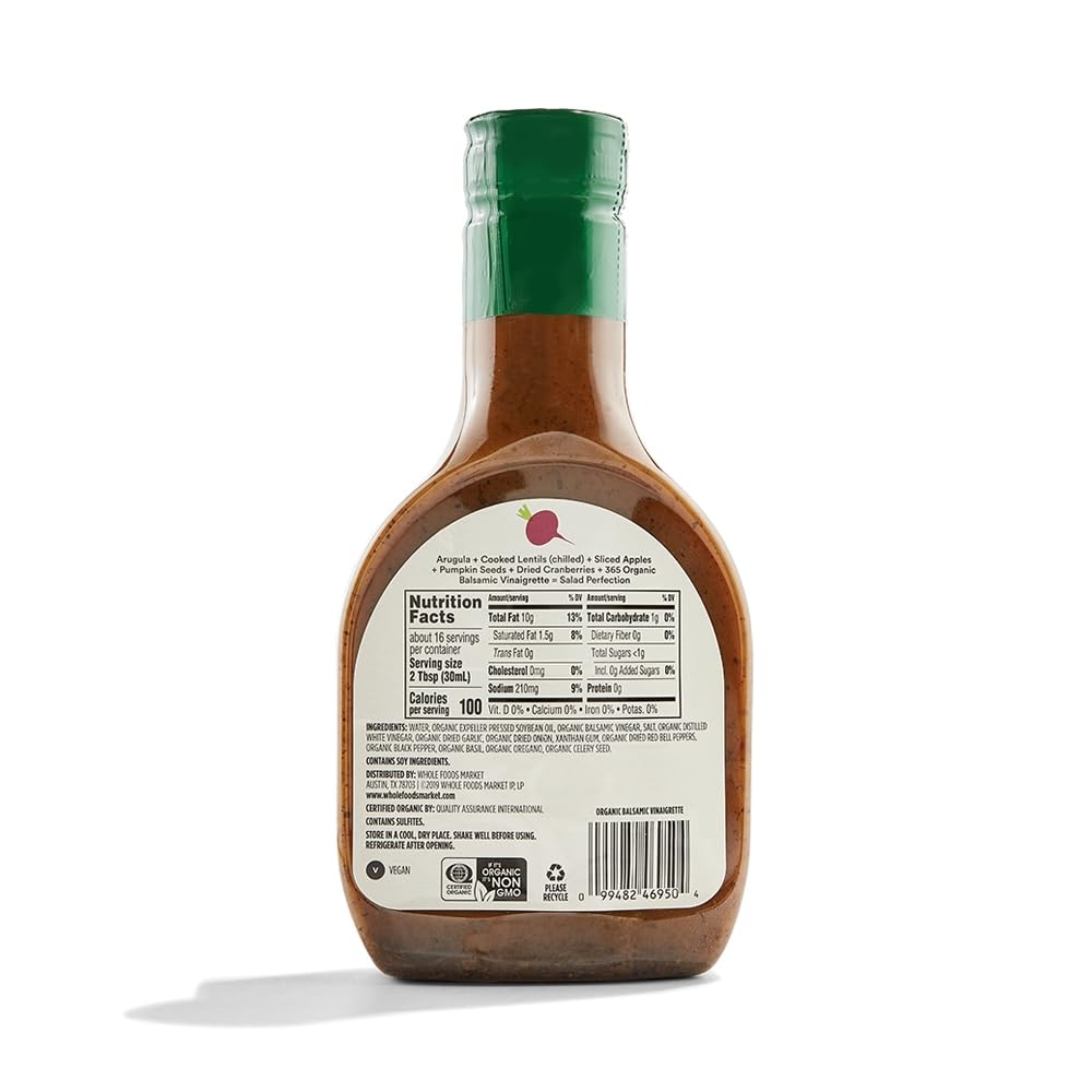 Organic Balsamic Vinaigrette 16 Fl Oz 365 By Whole Foods Market