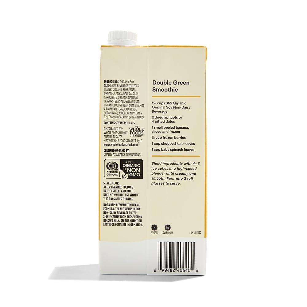 Organic Original Soymilk 32 Fl Oz 365 By Whole Foods Market