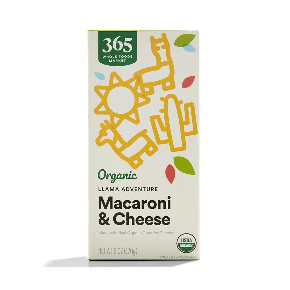 Organic Cheddar Macaroni & Cheese Shapes Llama Adventure 6 Oz 365 By Whole Foods Market