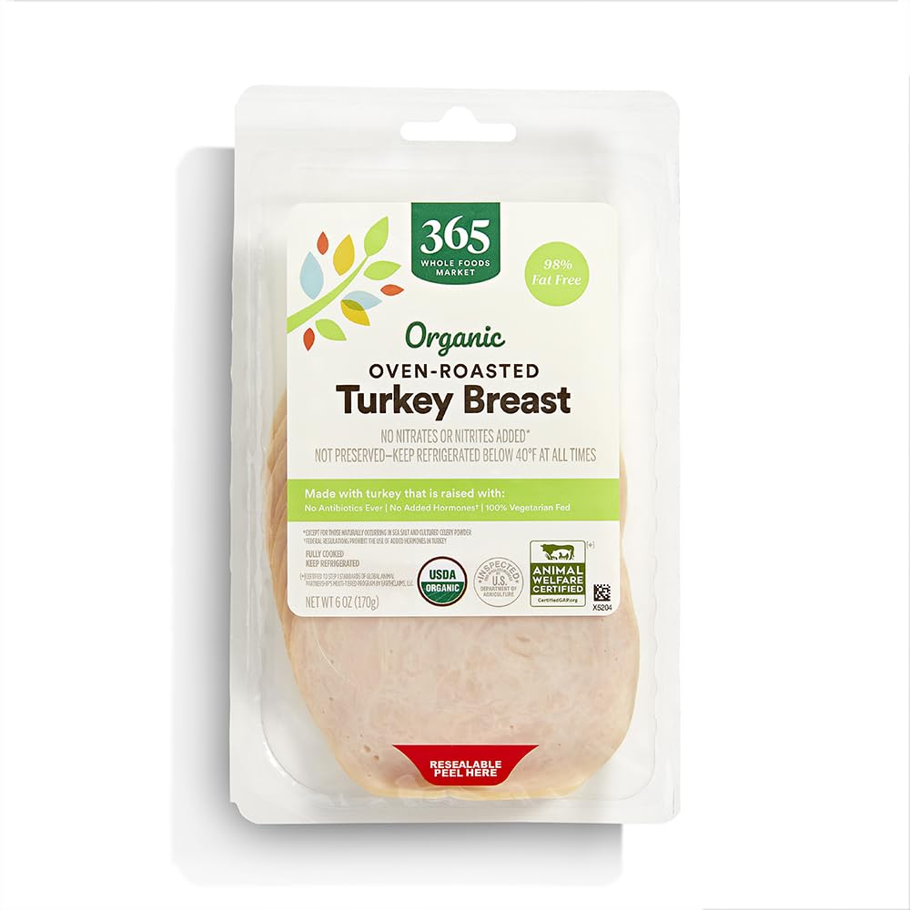 Organic Oven Roasted Sliced Turkey 6 Oz 365 By Whole Foods Market
