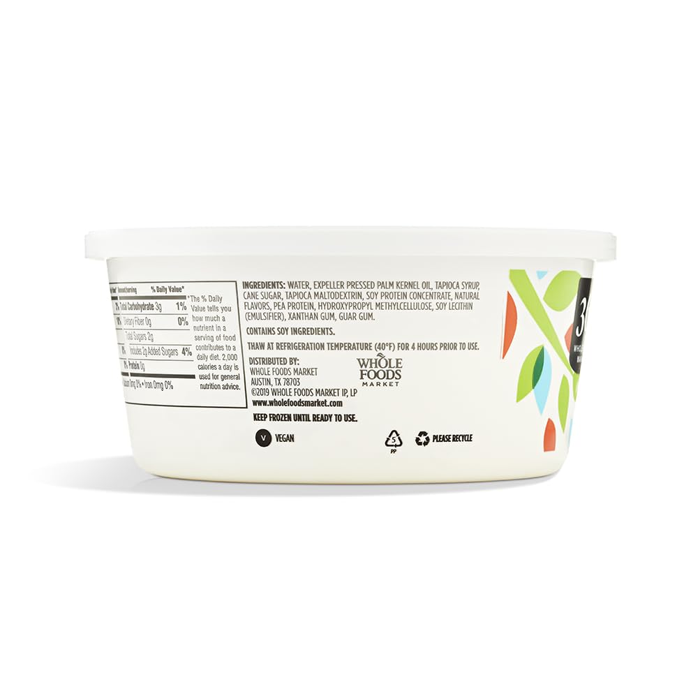 Whipped Topping Plant Based Non-Dairy 10 Oz 365 By Whole Foods Market