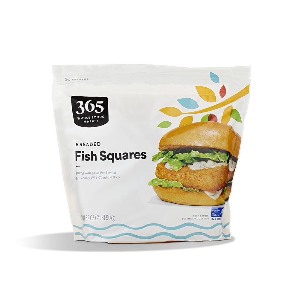 Wild Caught Breaded Fish Squares 32 Oz 365 By Whole Foods Market