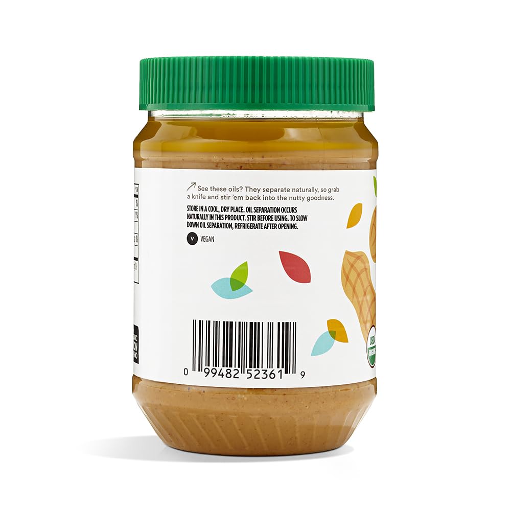 Organic Creamy Peanut Butter Unsweetened Unsalted 26 Oz 1 Count 365 By Whole Foods Market