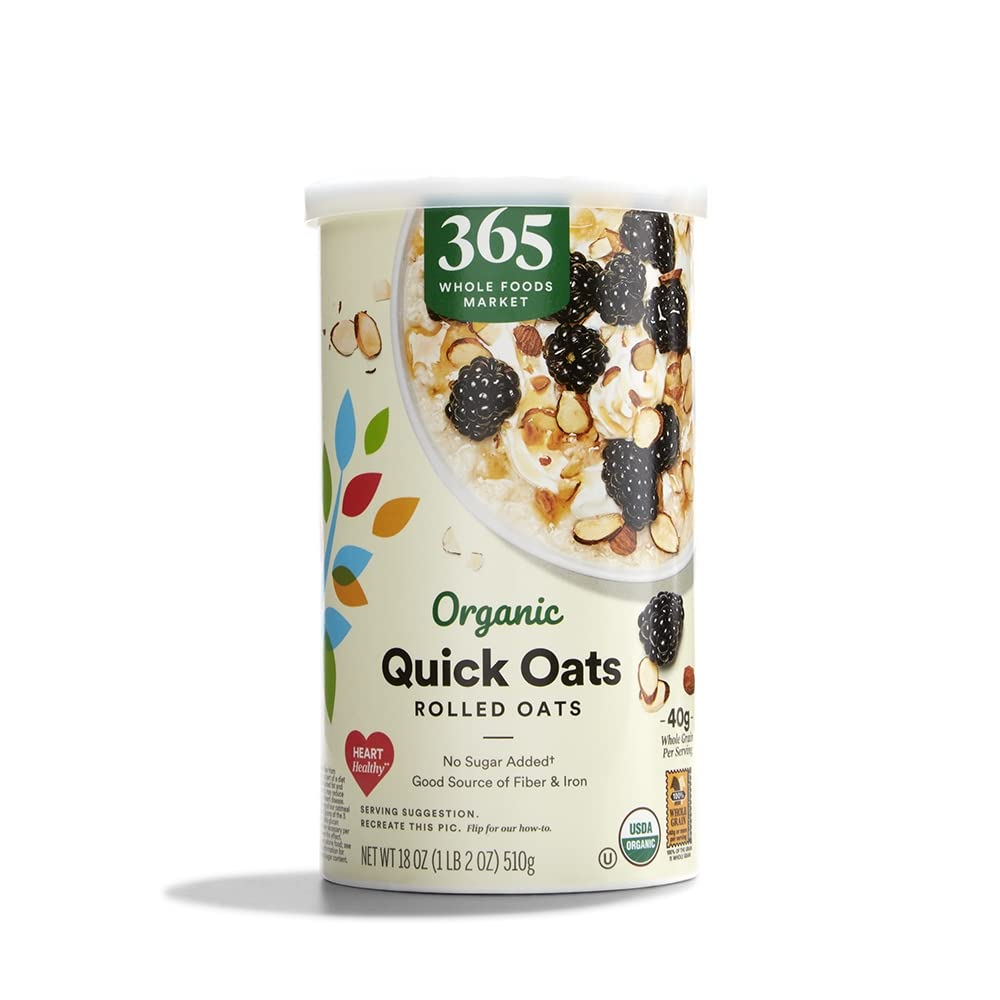 Organic Rolled Quick Oats 18 Oz 365 By Whole Foods Market