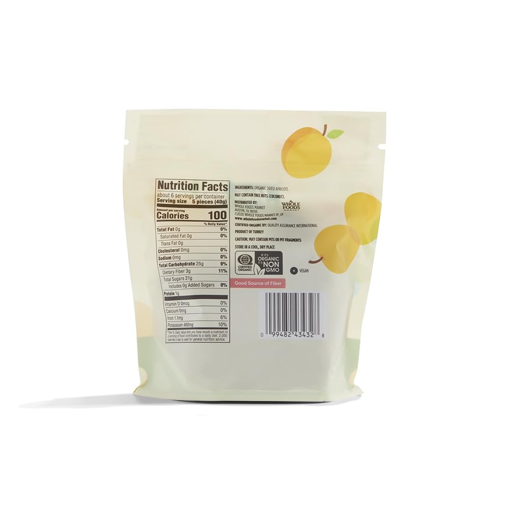 Organic Turkish Apricots 8 Oz 365 By Whole Foods Market