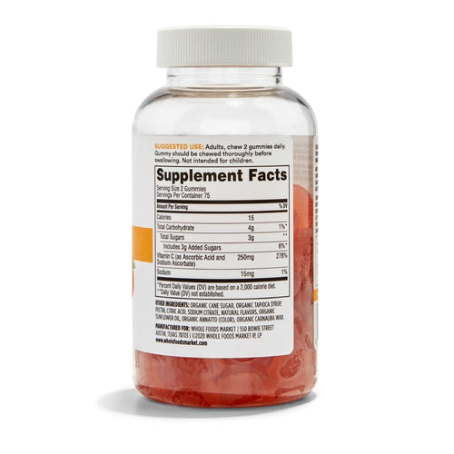 Citrus Vitamin C Gummies 150 Count 365 By Whole Foods Market