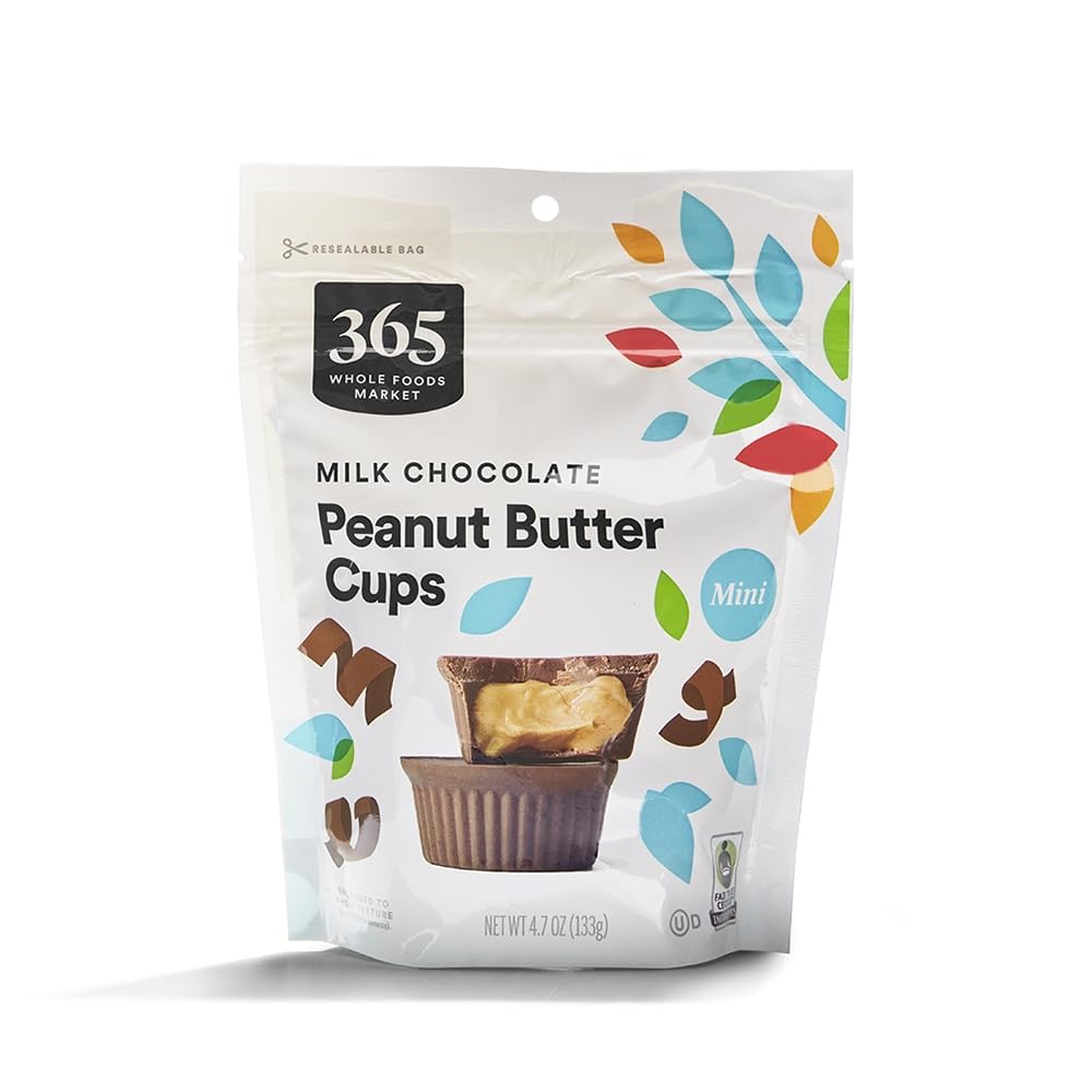 Mini Milk Chocolate Peanut Butter Cups 4.7 Oz 365 By Whole Foods Market