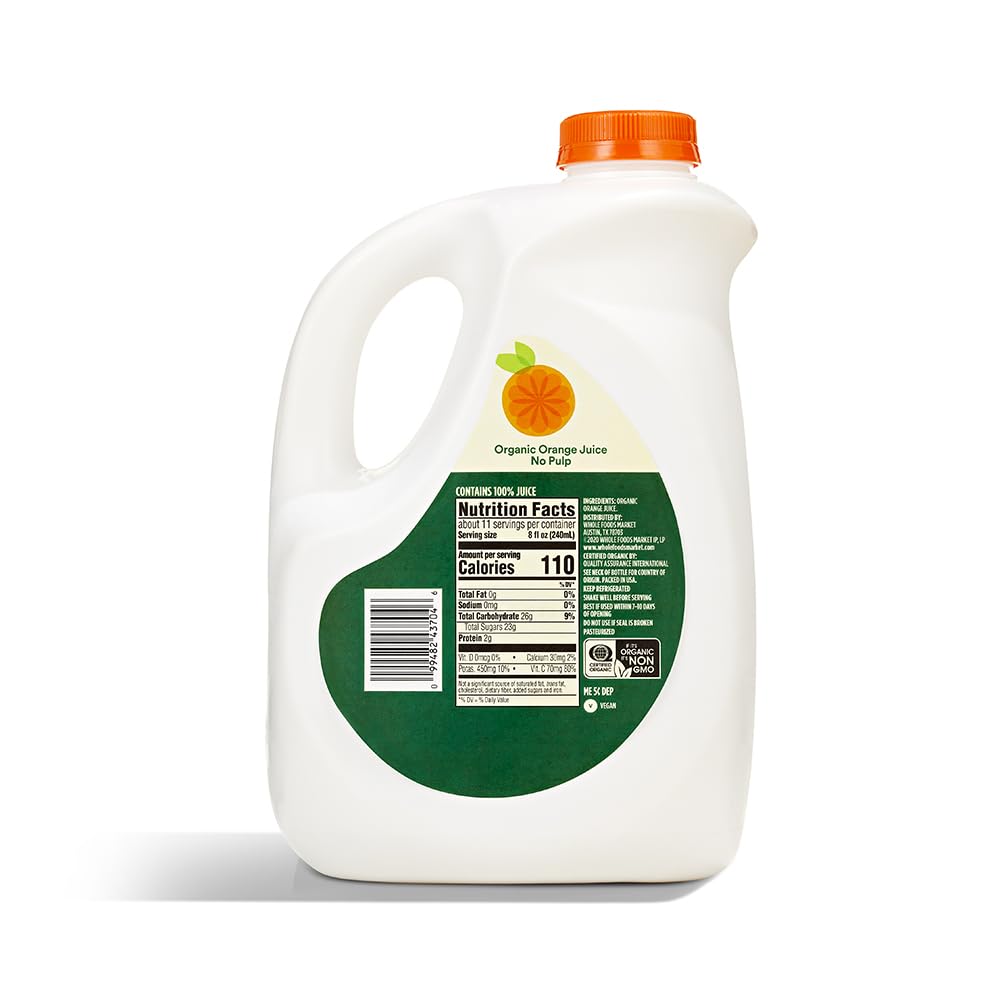 Organic Pulp Free Orange Juice 89 Fl Oz 1 Count 365 By Whole Foods Market