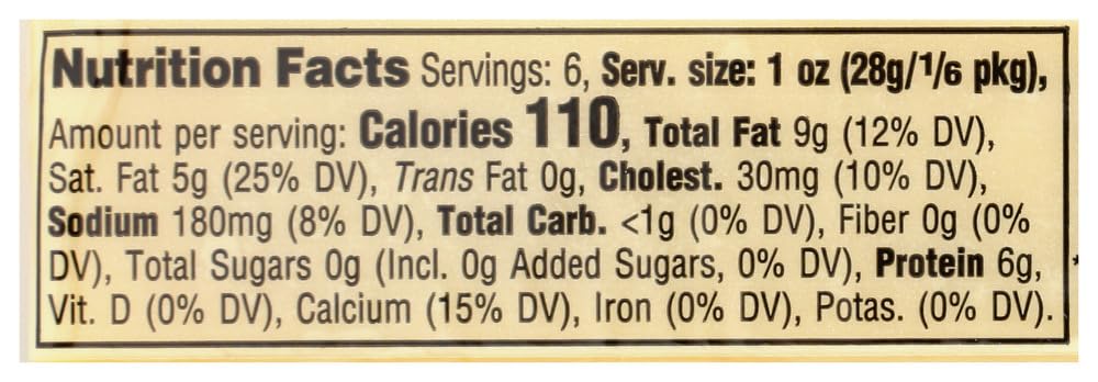 Organic Sharp Cheddar Bar 6 Oz 365 By Whole Foods Market