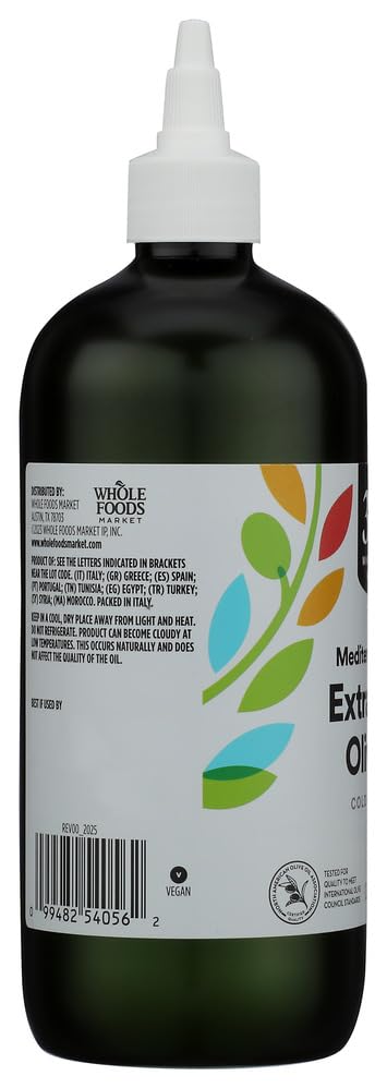 Chef's Bottle Blend Mediterranean Extra Virgin Olive Oil 16.9 Fl Oz 365 By Whole Foods Market