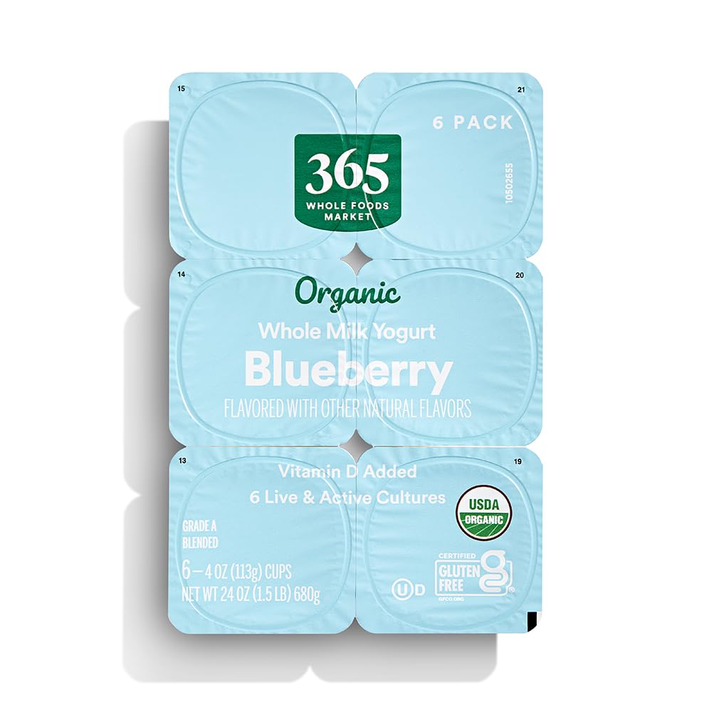 Organic Blueberry Whole Milk Yogurt 24 Oz 365 By Whole Foods Market