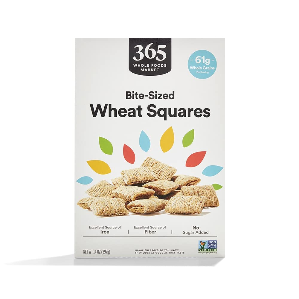 Bite Sized Wheat Squares Cereal 14 Oz 365 By Whole Foods Market