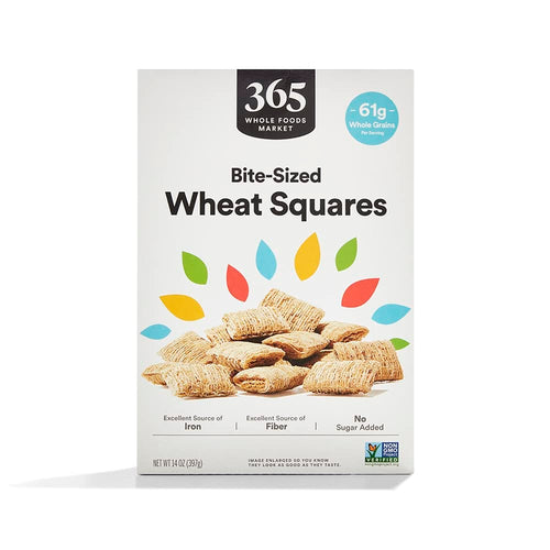 Bite Sized Wheat Squares Cereal 14 Oz 365 By Whole Foods Market