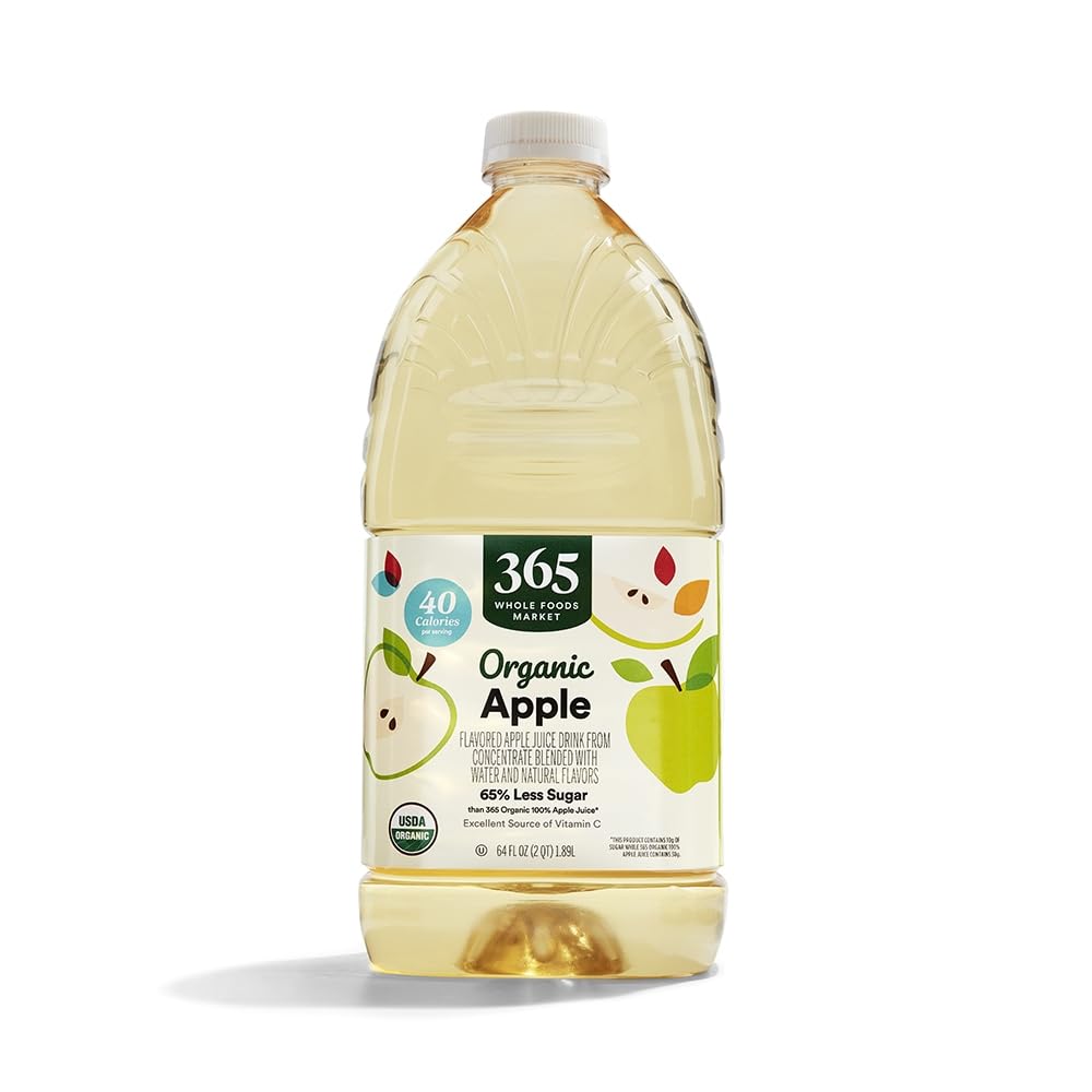 Organic Reduced-Sugar Apple Juice 64 Fl Oz 365 By Whole Foods Market