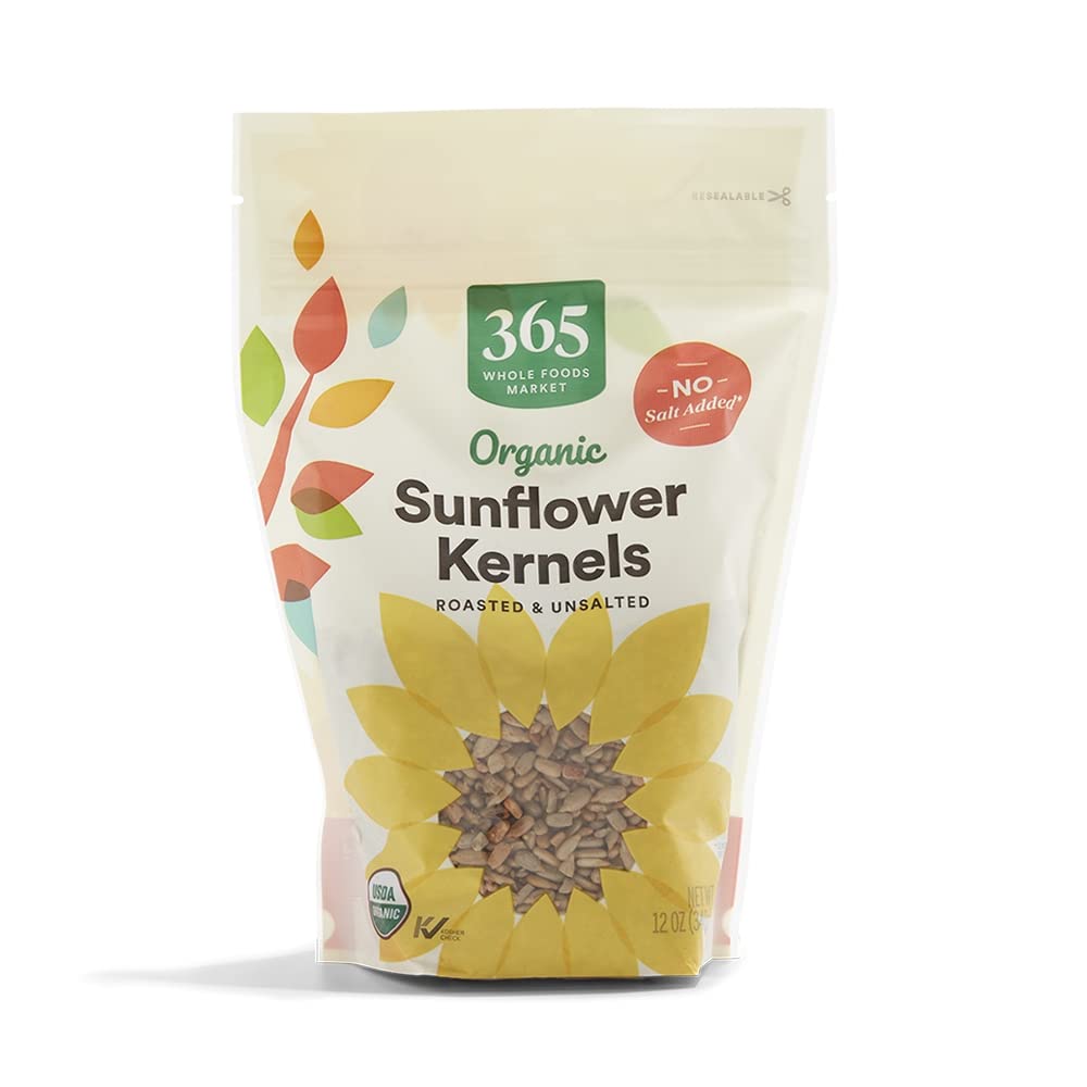 Organic Roasted Unsalted Sunflower Kernels 12 Oz 365 By Whole Foods Market