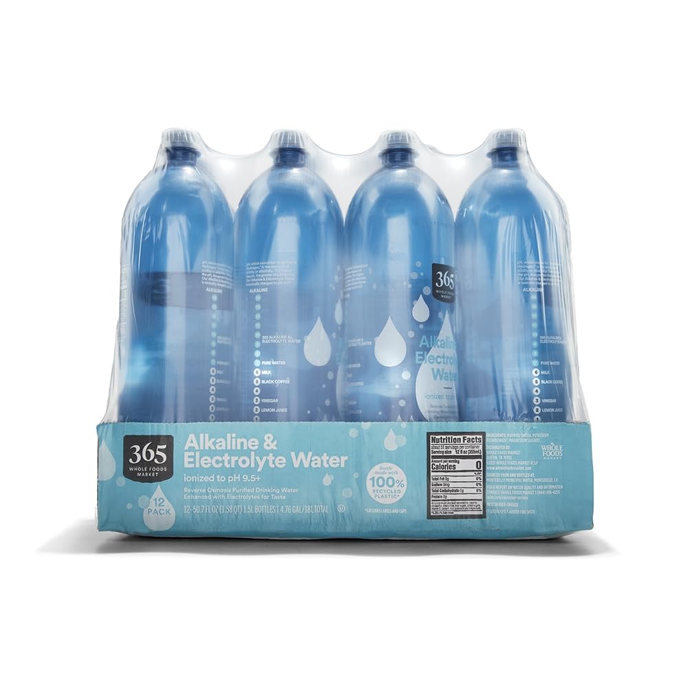 Alkaline And Electrolyte Water 1.5 L 12 Pack 365 By Whole Foods Market