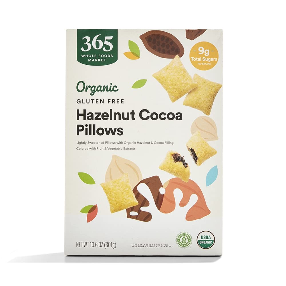 Organic Hazelnut Cocoa Pillows Cereal 10.6 Oz 365 By Whole Foods Market