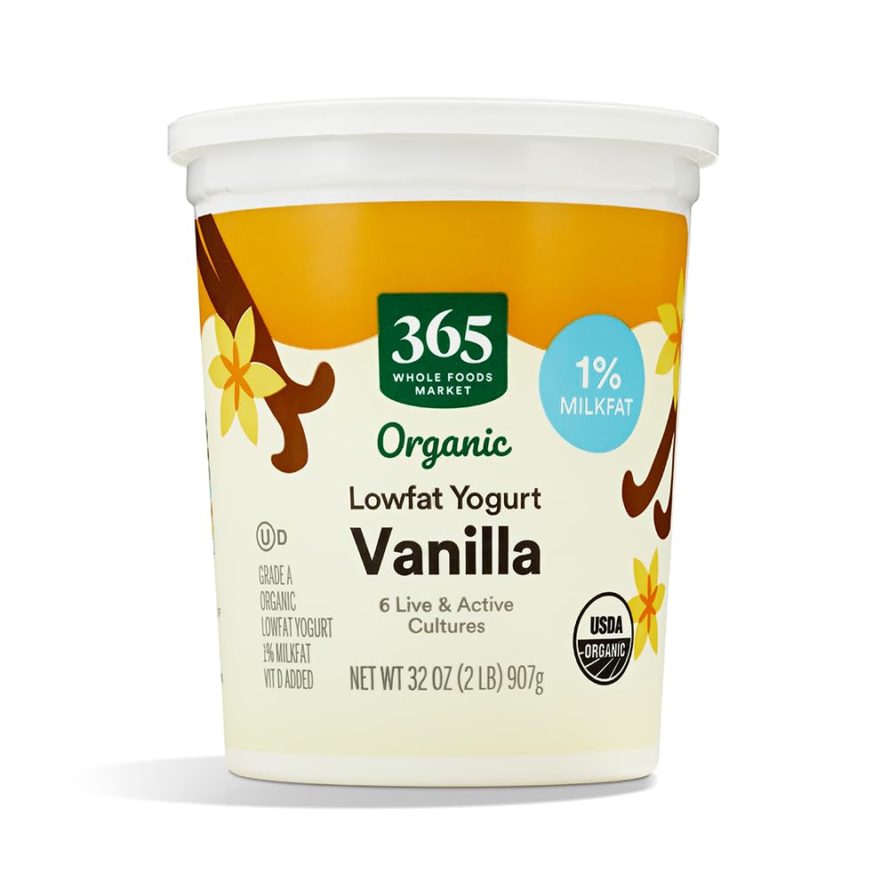 Organic Vanilla Low Fat Yogurt 32 Oz 365 By Whole Foods Market