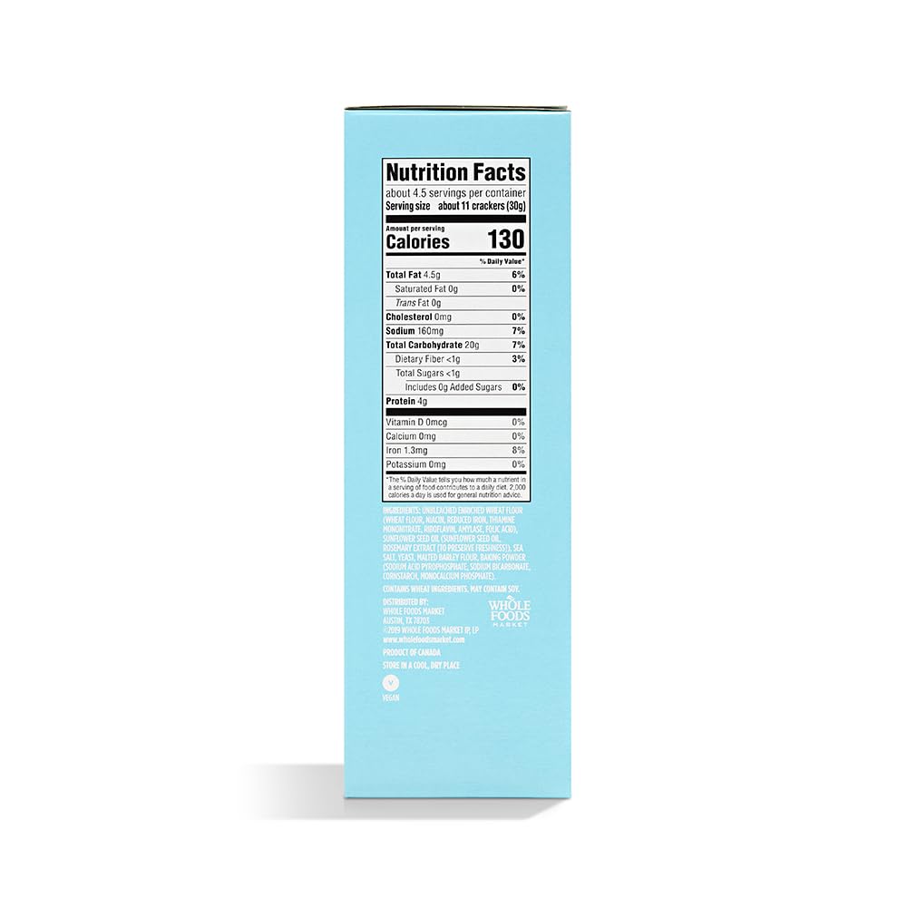 Cracker Pita Sea Salt 5 Oz 365 By Whole Foods Market