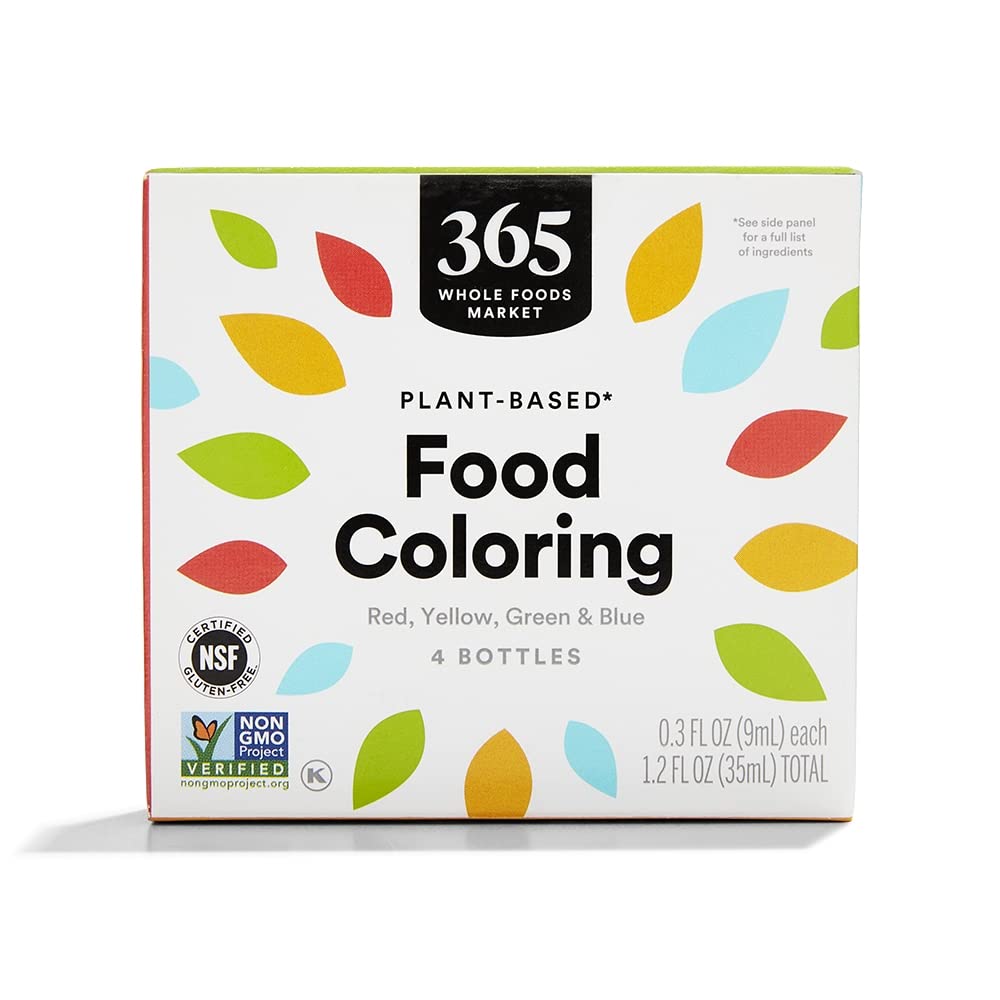Plant-Based Food Coloring 0.3 Fl Oz Each 1.2 Fl Oz Total 365 By Whole Foods Market
