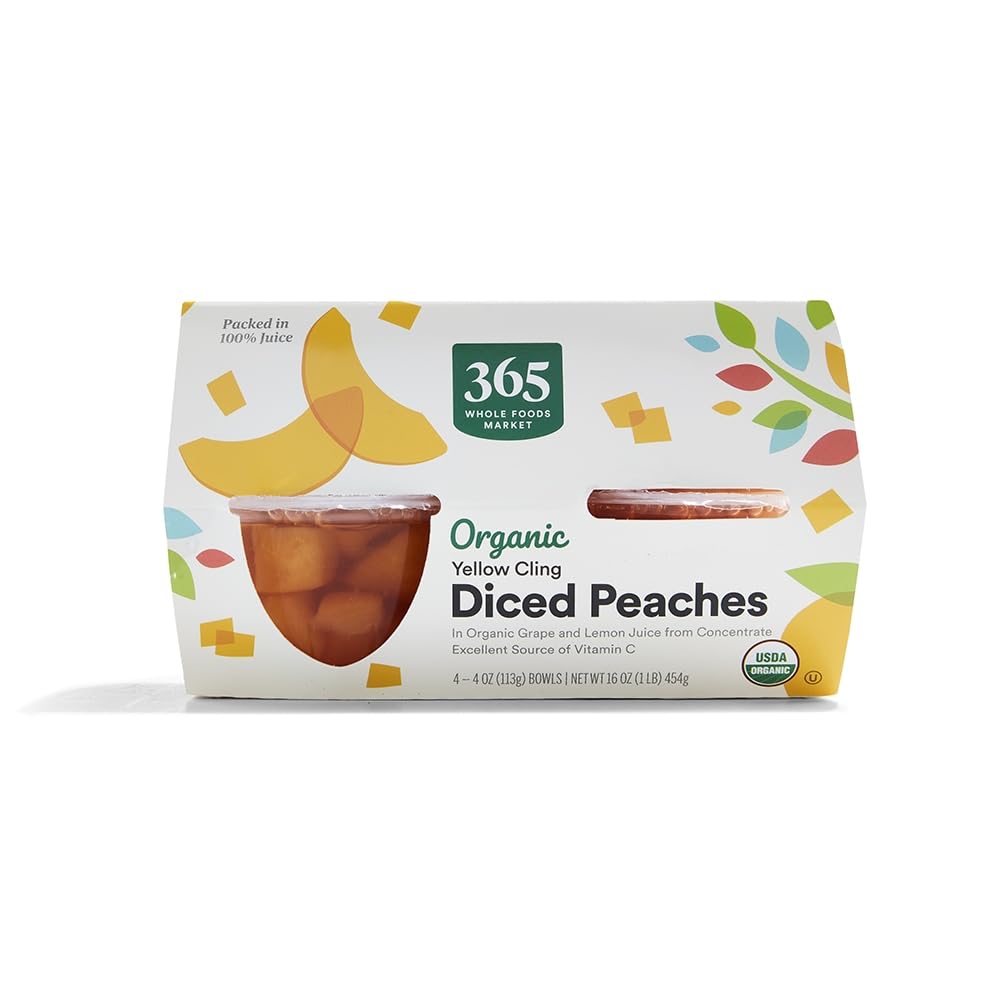 Organic Diced Peaches 16 Oz 365 By Whole Foods Market