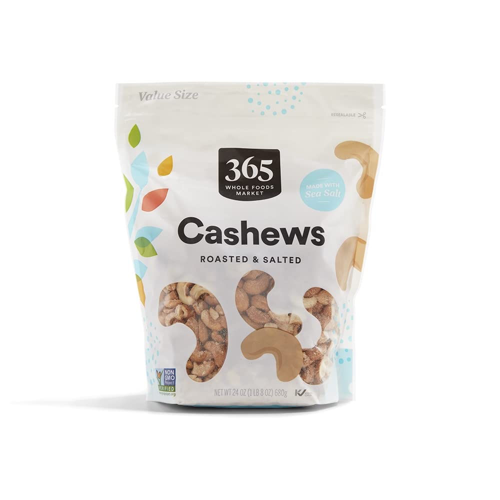 Roasted & Salted Cashews 24 Oz 1 Count 365 By Whole Foods Market