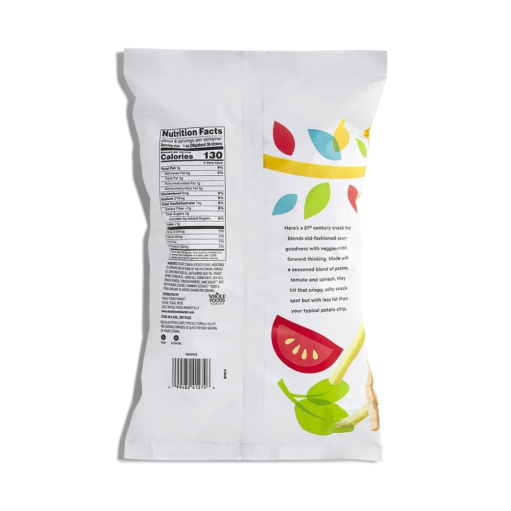Veggie Straws 6 Oz 365 By Whole Foods Market