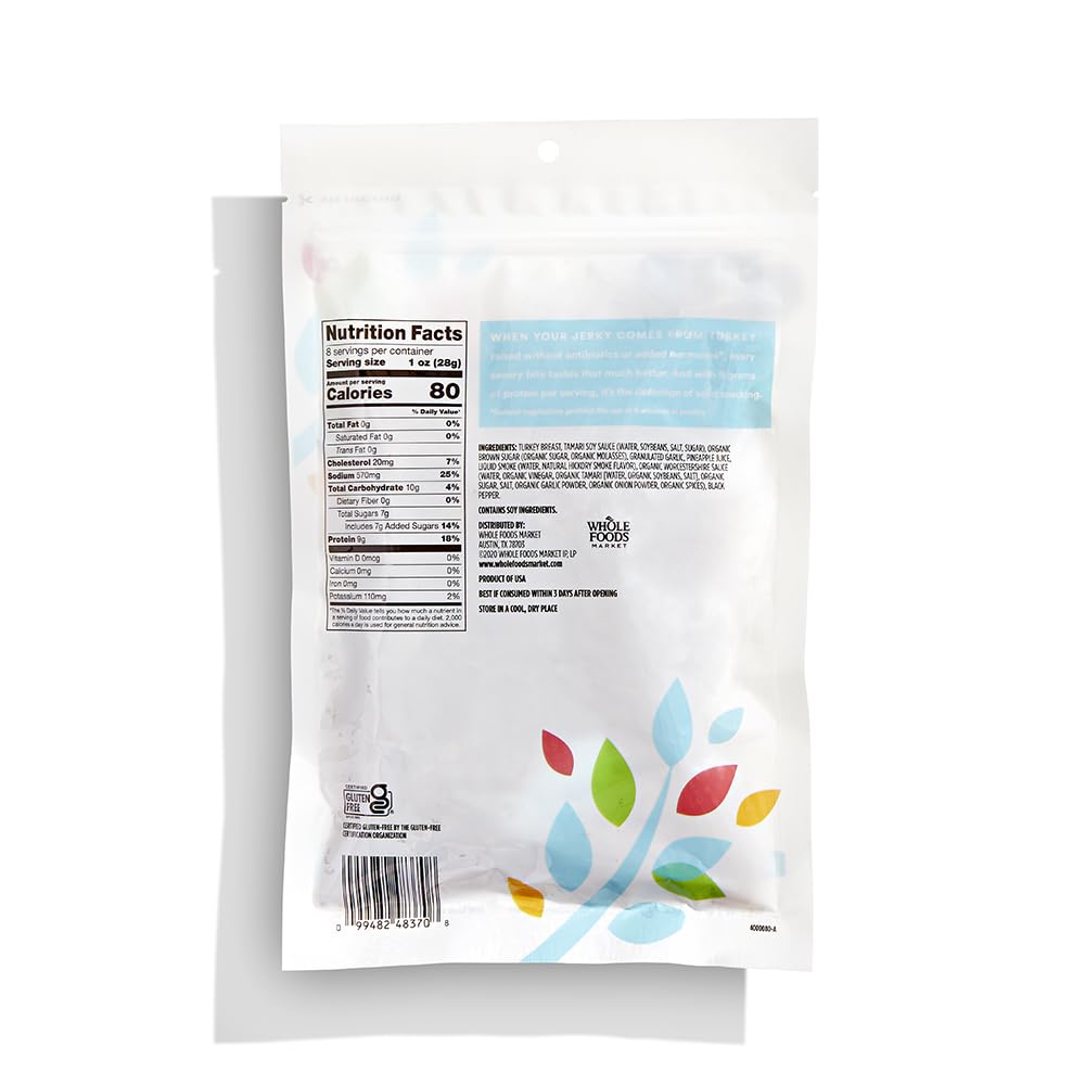 Original Turkey Jerky 8 Oz 365 By Whole Foods Market