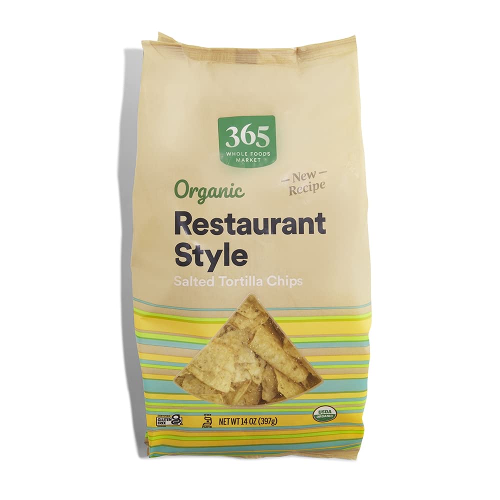 Organic Restaurant Style White Corn Tortilla Chips 14 Oz 365 By Whole Foods Market