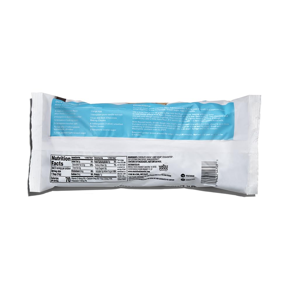 Dark Chocolate Baking Chunks 12 Oz 365 By Whole Foods Market