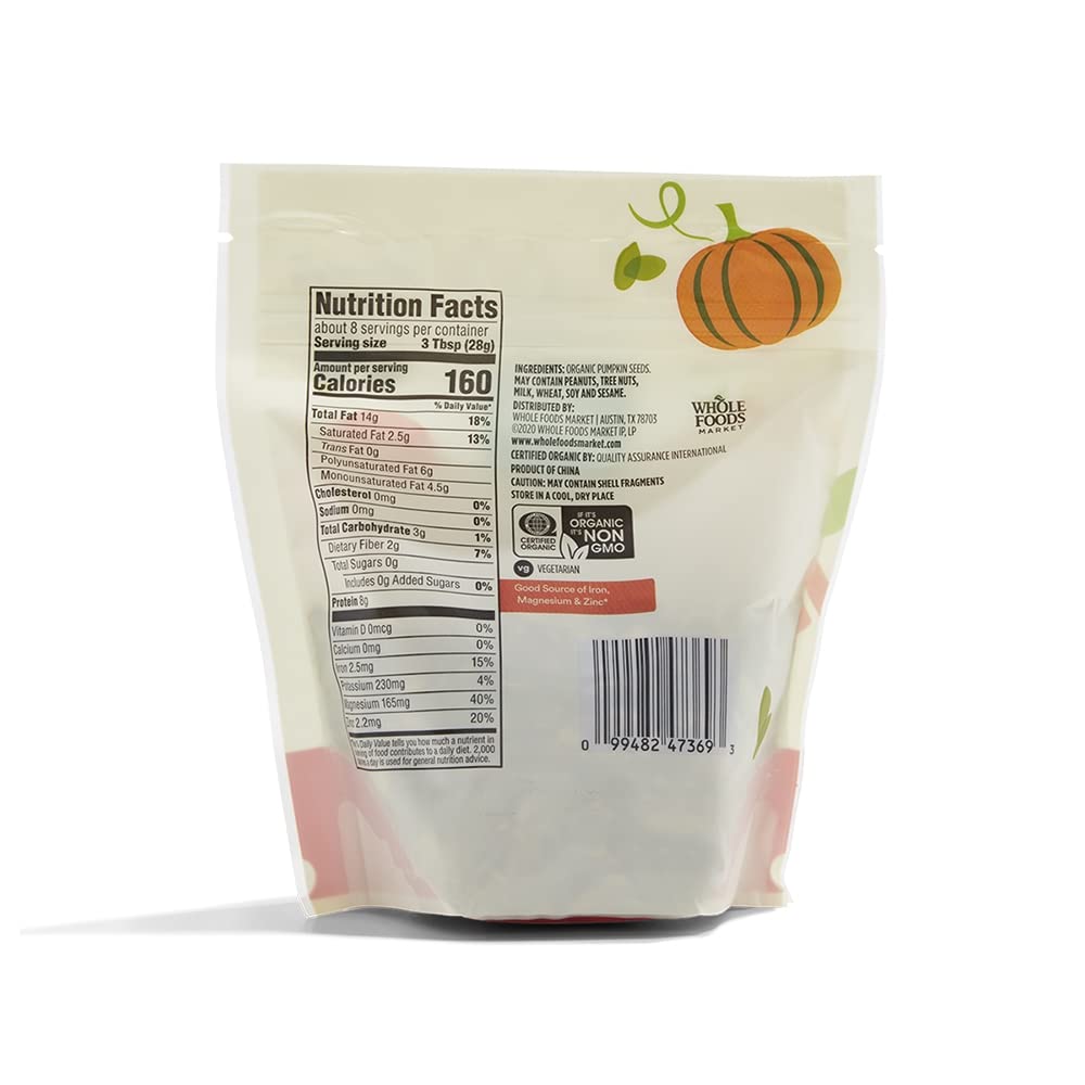 Organic Pumpkin Seeds 8 Oz 1 Count 365 By Whole Foods Market