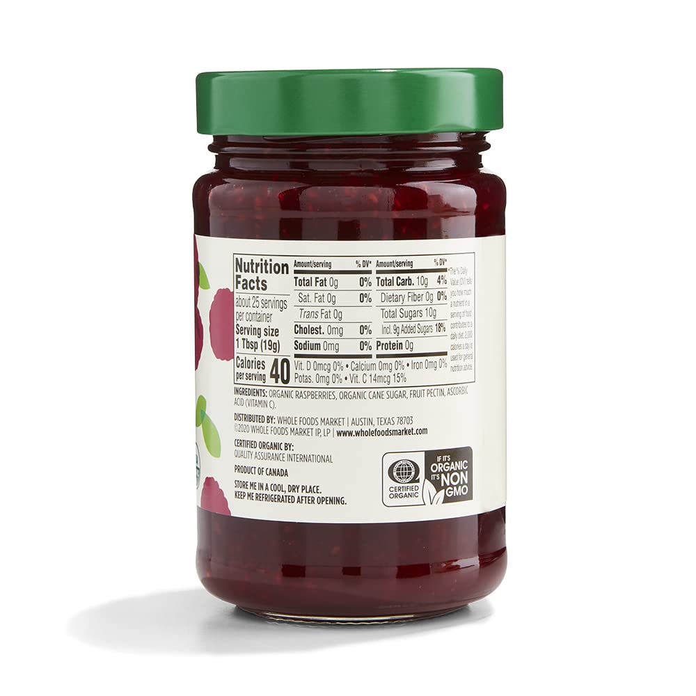 Organic Raspberry Fruit Spread 17 Oz 365 By Whole Foods Market