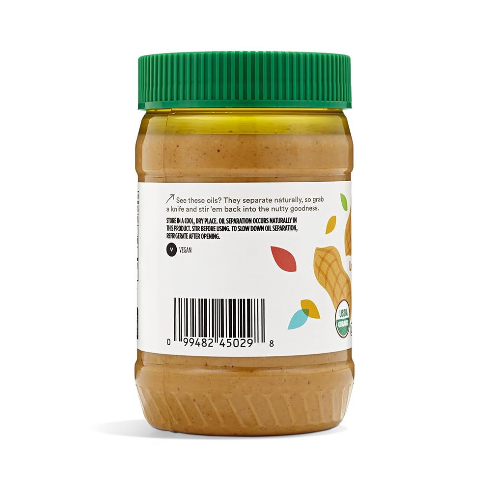 Organic Creamy Peanut Butter Unsweetened Unsalted 16 Oz 1 Count 365 By Whole Foods Market