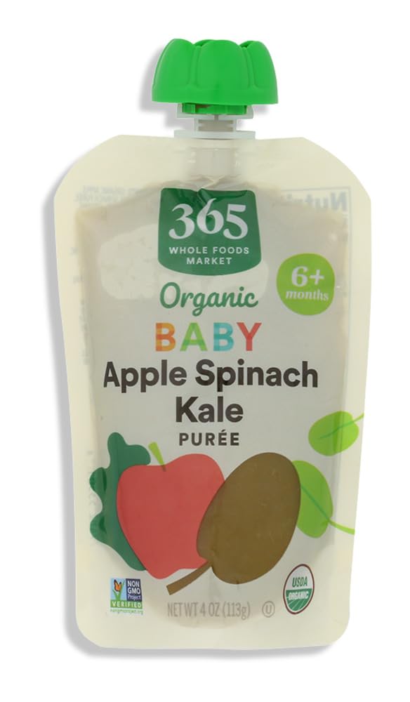 Organic Apple Spinach Kale Baby Food 4 Oz 365 By Whole Foods Market